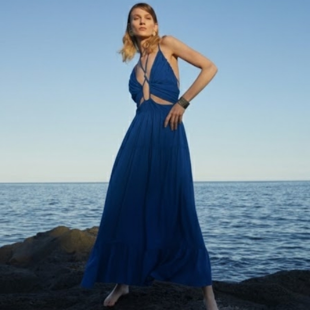 GOA GOA Cobalt Blue Maxi Sundress Size XS